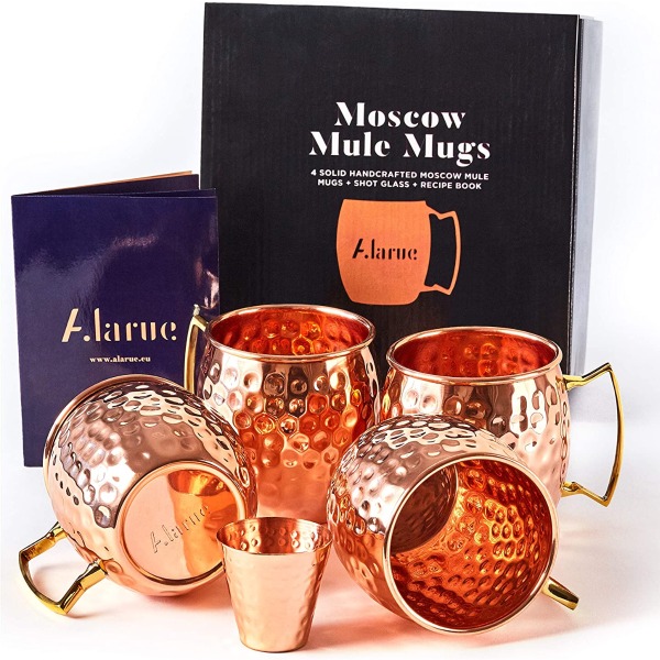 Vasos Accesorios de cobre martillado Moscow Mule Taza Juego de 6 tazas 